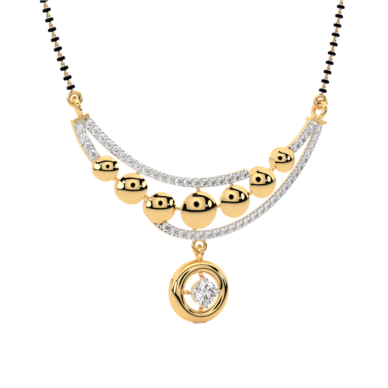 Nitara Round Diamond Mangalsutra